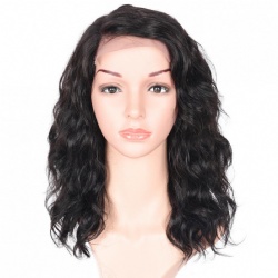 100% HUMAN HAIR PINK LACE FRONT WET N WAVY WIG