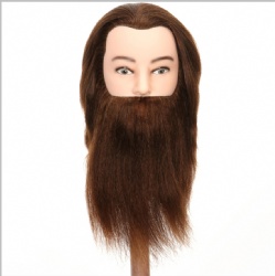 Queen hair male manikin head with beard