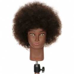 Queen hair Ethinic Afro curl female mannequin head